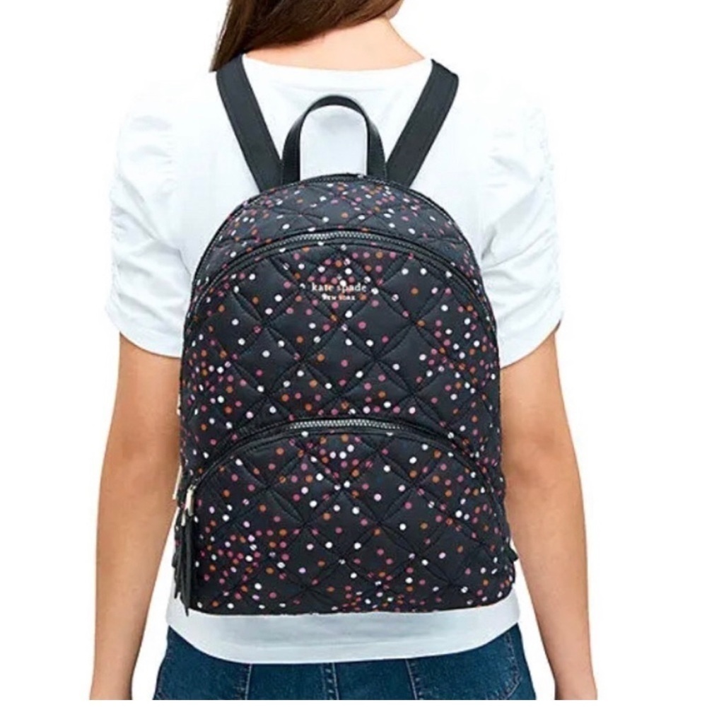 NWOT Kate Spade Karissa Large Quilted Nylon Backpack.